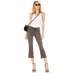 L’AGENCE Serena Cropped Baby Flare Jeans in Vintage Grey - sz 26